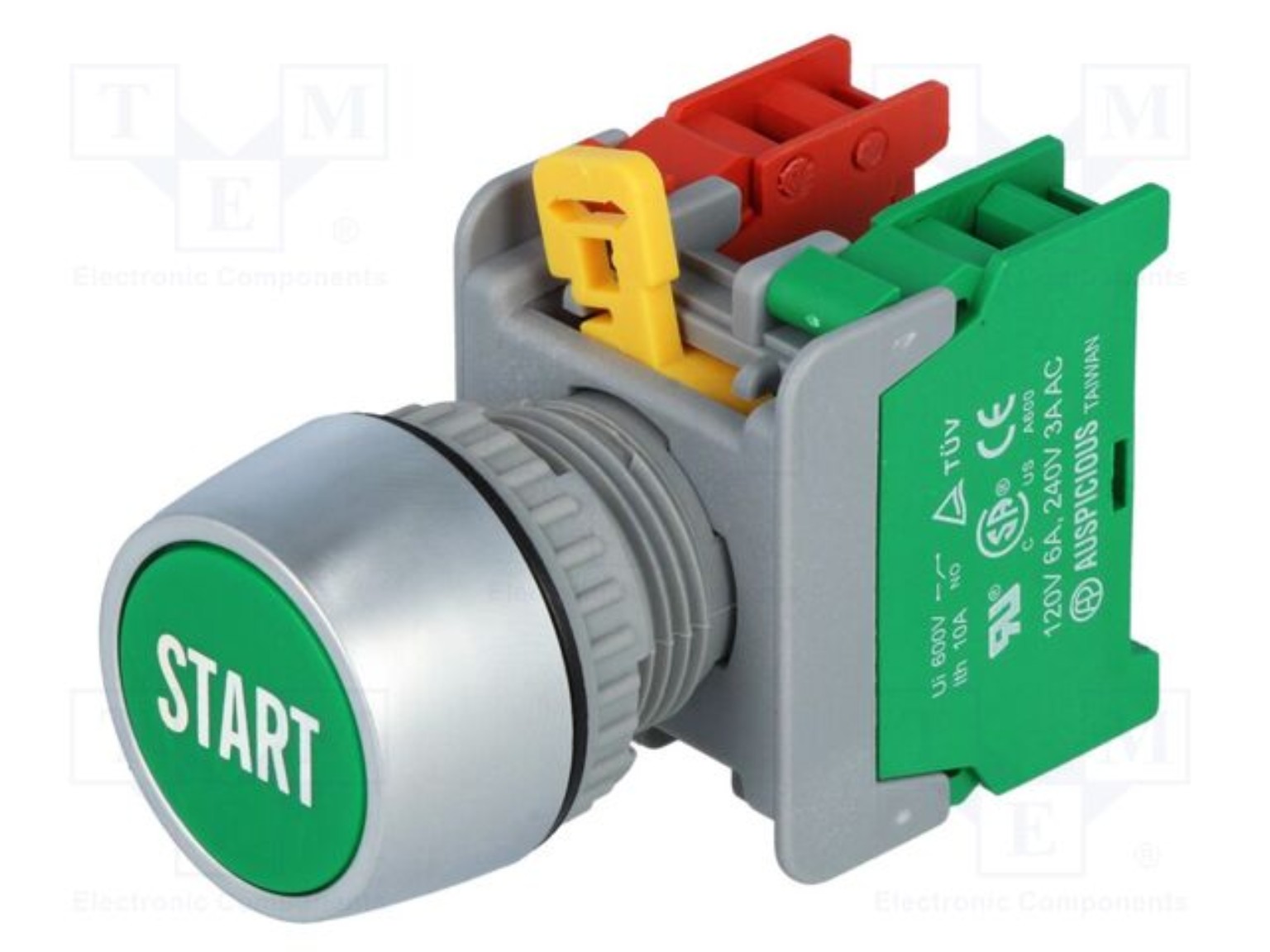 Green 22 millimetre start push button