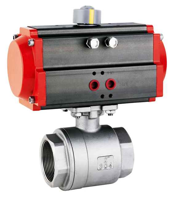 DN50 stainless steel ball valve with AT75 actuator