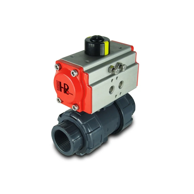 DN40 UPVC ball valve with AT40 actuator